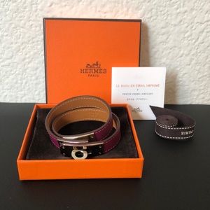 Hermes Double Tour Bracelet. Size XS. Color Tosca.